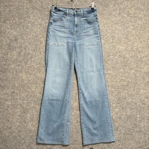 Veronica Beard Jeans Womens Size 26 Light Wash Crosbie Wide Leg High Rise Denim